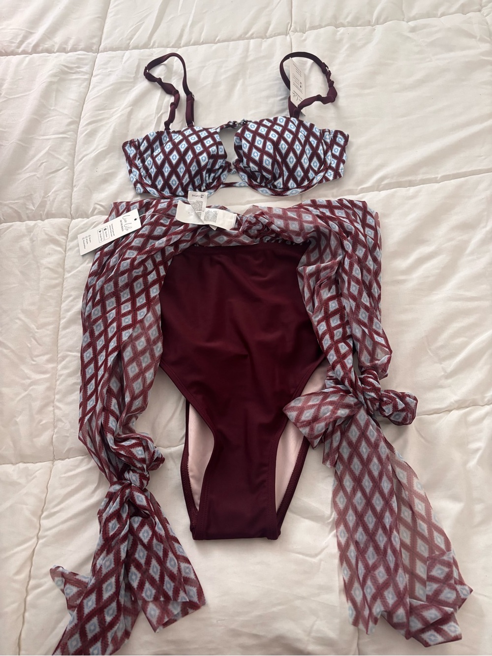 Cupshe two piece bikini Blue & purple - Picture 3 of 4